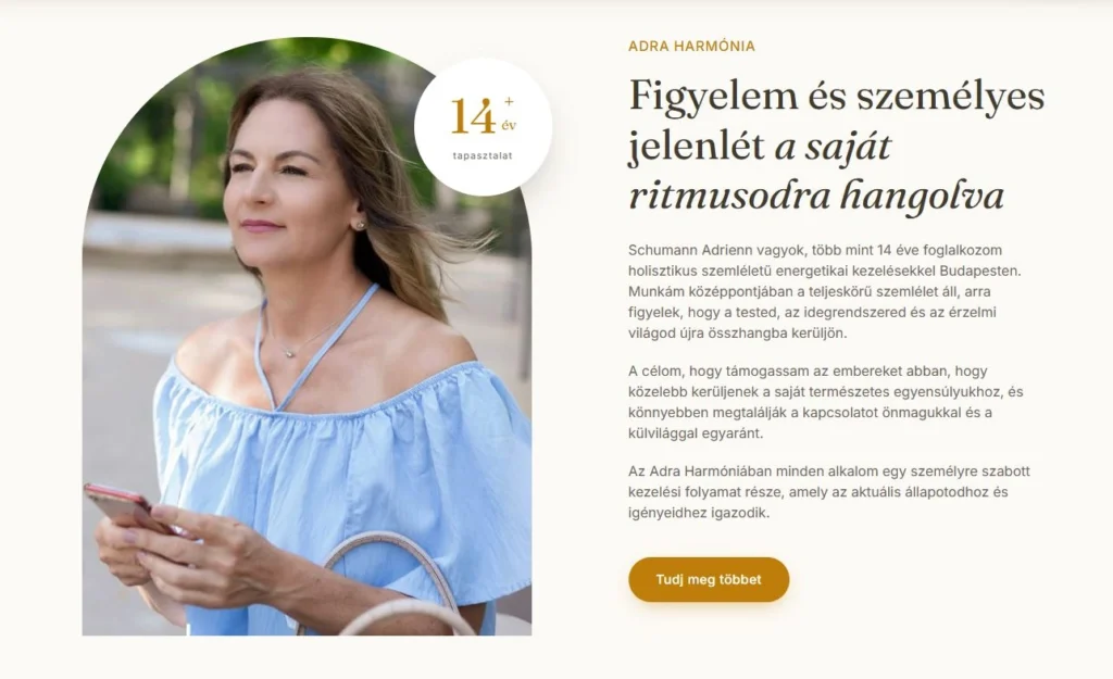 Adra Harmónia tulajdonos célkitűzése